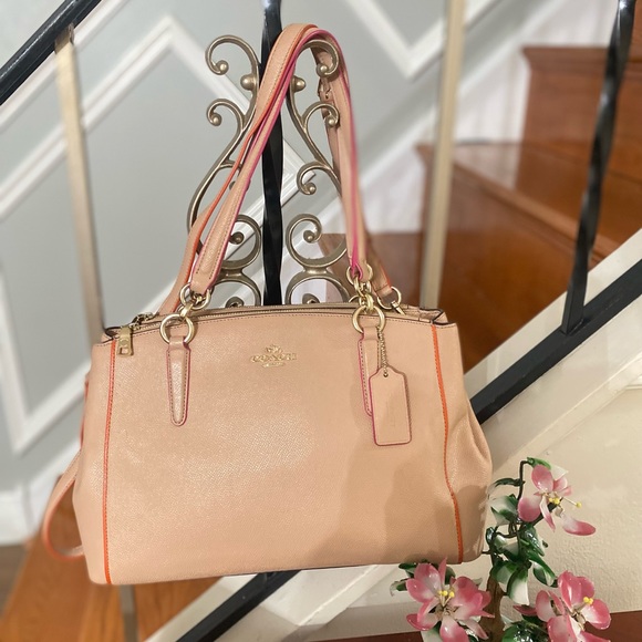 Coach White Large Leather Satchel Shoulder Bag - Picture 2 of 7